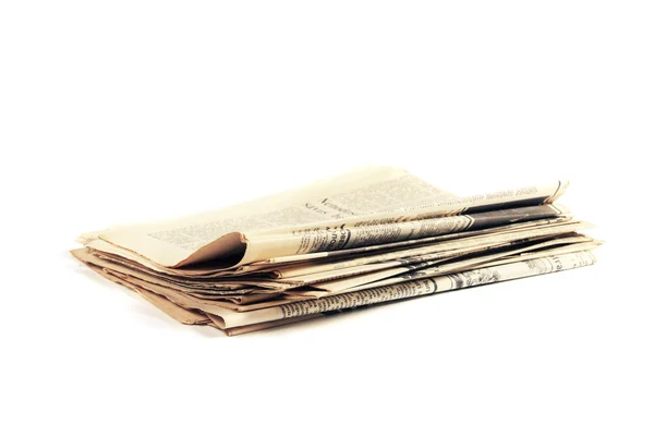 Pile of ancient newspapers — Stock Photo, Image