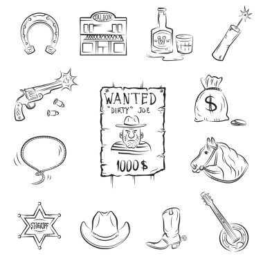 Wild West Icons clipart