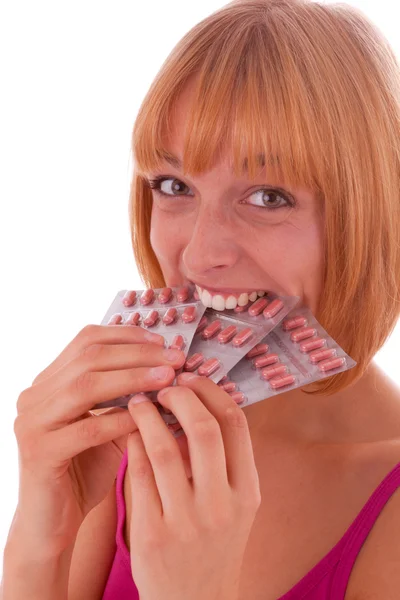 Swallow Tablets — Stock Photo, Image