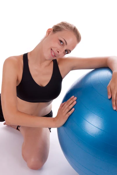 A young woman with a ball — Stock Photo, Image