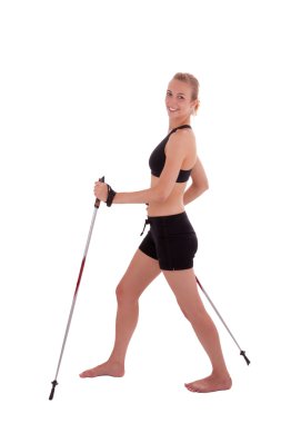 Nordic walking clipart