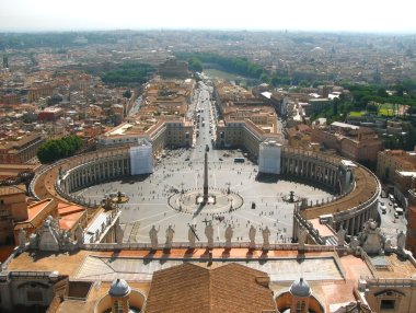 Roma'da peters Meydanı Panoraması