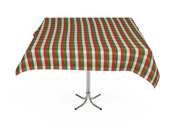 分離されたストリップ布、緑、赤と白の色を持つテーブル — ストック写真