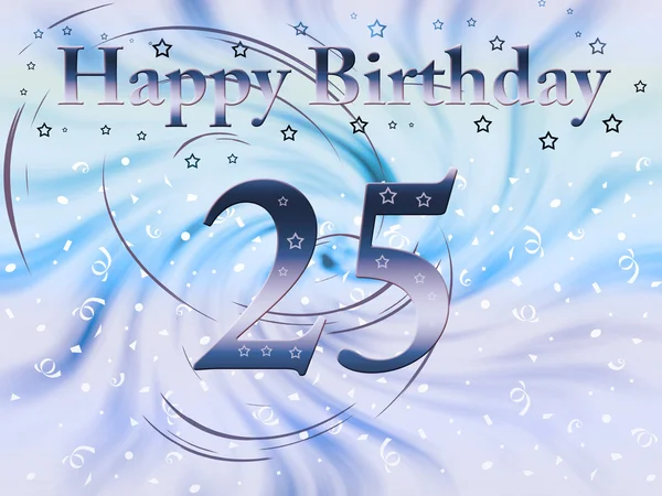 Zadowolony urodziny 25 roku — Zdjęcie stockowe