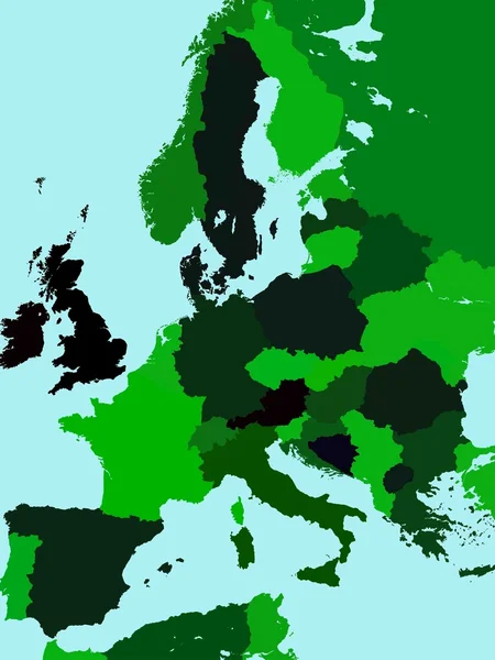 Karte des modernen Europas — Stockfoto