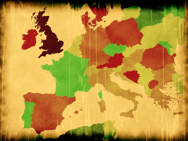 Карта современной Европы — стоковое фото