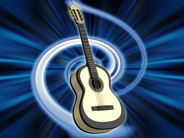 Fundo com uma guitarra — Fotografia de Stock