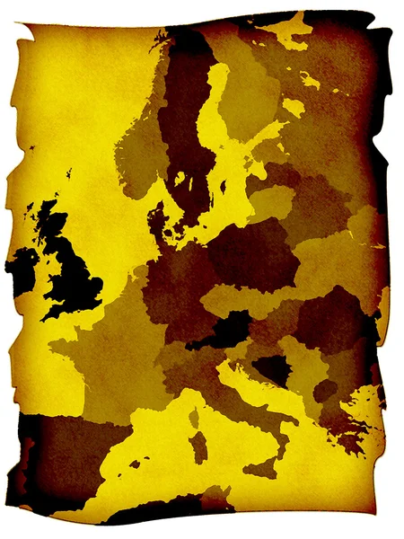Χάρτης της σύγχρονης Ευρώπης — Φωτογραφία Αρχείου