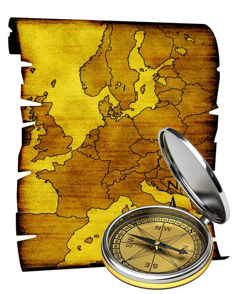 Mapa moderní Evropy — Stock fotografie
