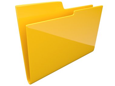 Folder. Directory. empty, 3D icon clipart