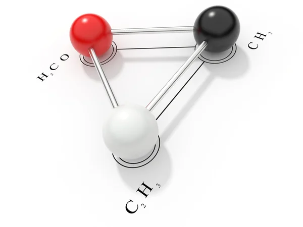 Химическая формула 3D — стоковое фото
