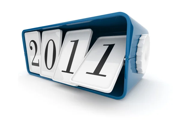 2011 year. Time clock 3D — Stock Photo, Image