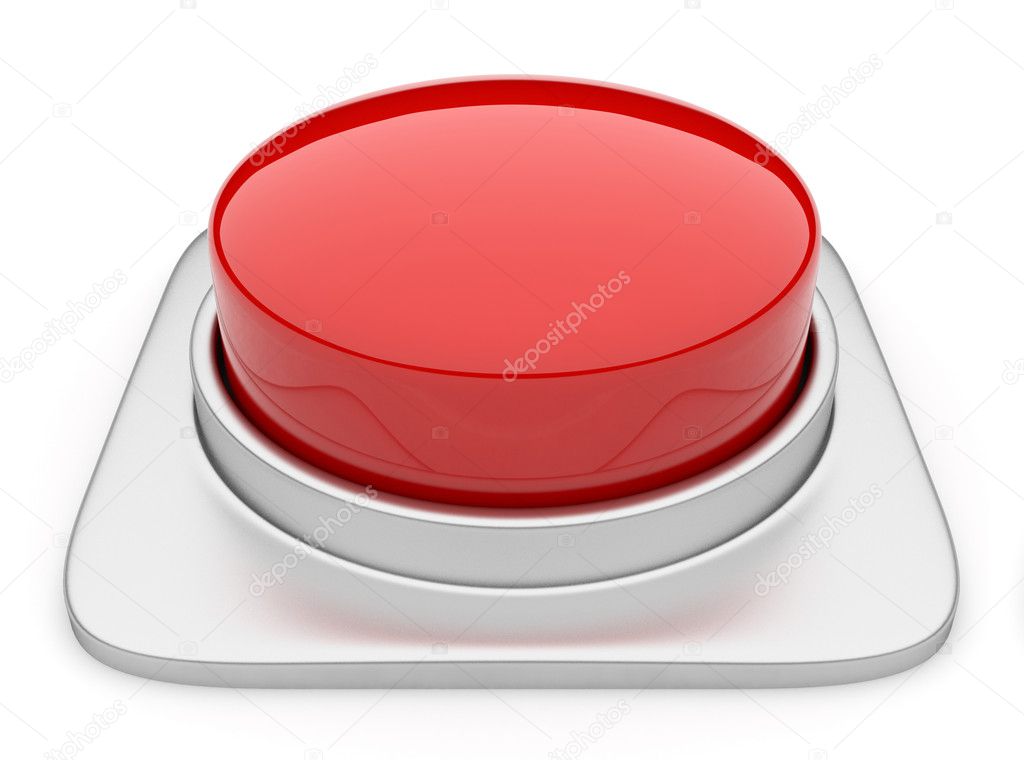Red button 3d Illustration. Icon isolated