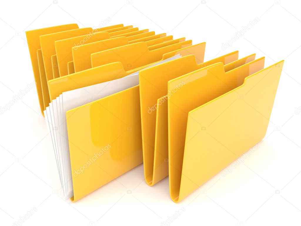 Folder. Directory. File 3D - Icon isolated