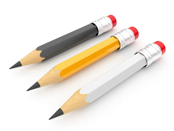 Bleistift 3D. Vereinzelt. eingestellt — Stockfoto