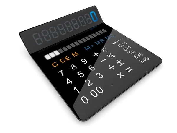 Zwarte calculator 3d — Stockfoto
