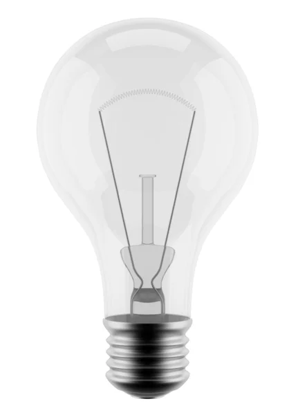 Glühbirne 3d. isoliert auf weißem Hintergrund — Stockfoto