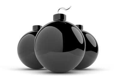 Bomb. 3D illustration isolated clipart