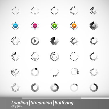 Loading, Streaming, Buffering Vector Icons