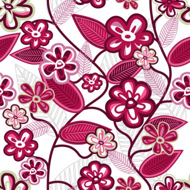 Abstract background with flowers clipart