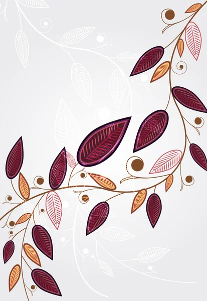 Fundal blând cu frunze abstracte — Vector de stoc