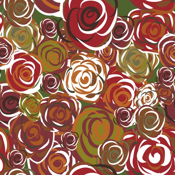 Бесшовная текстура роз — стоковый вектор