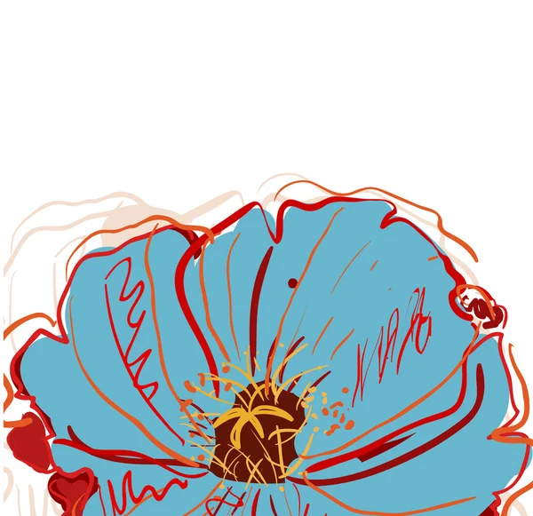 Bunga biru - Stok Vektor