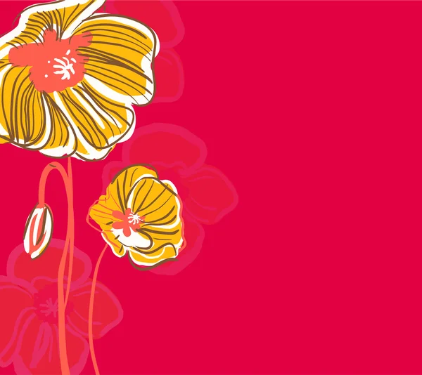 鮮やかな花 — ストックベクタ