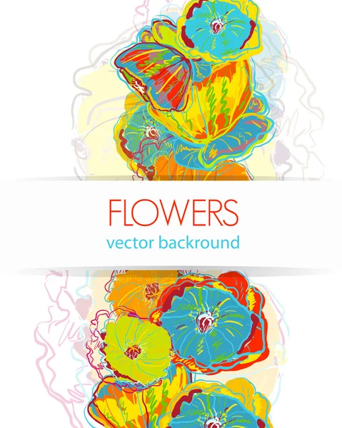 Fondo floral abstracto — Archivo Imágenes Vectoriales