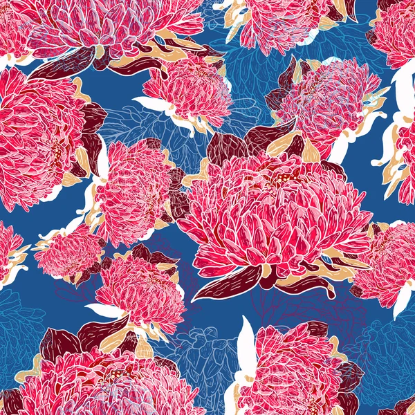 抽象无缝花卉纹理 — 图库矢量图片