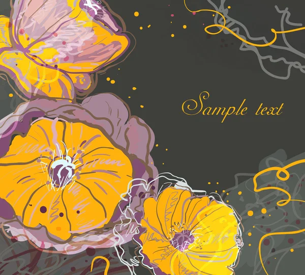Aquarelle fond floral — Image vectorielle