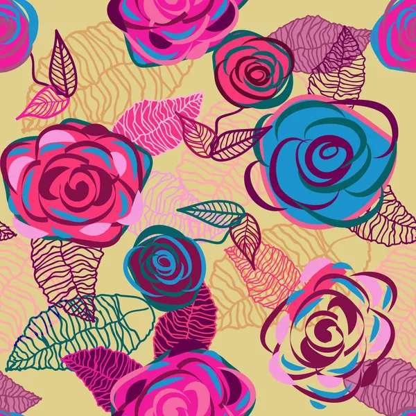 鲜艳的玫瑰 — 图库矢量图片