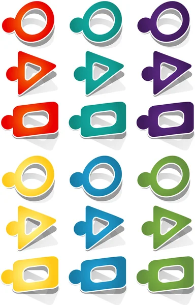 Éléments web design multicolore — Image vectorielle
