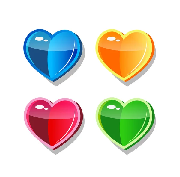 Cuatro corazones — Archivo Imágenes Vectoriales