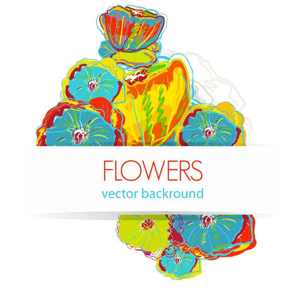 Abstracte bloemenachtergrond — Stockvector