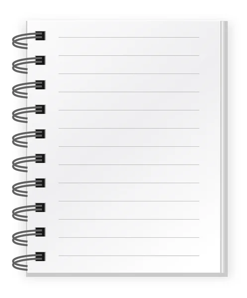 Άσπρο σημειωματάριο — Διανυσματικό Αρχείο