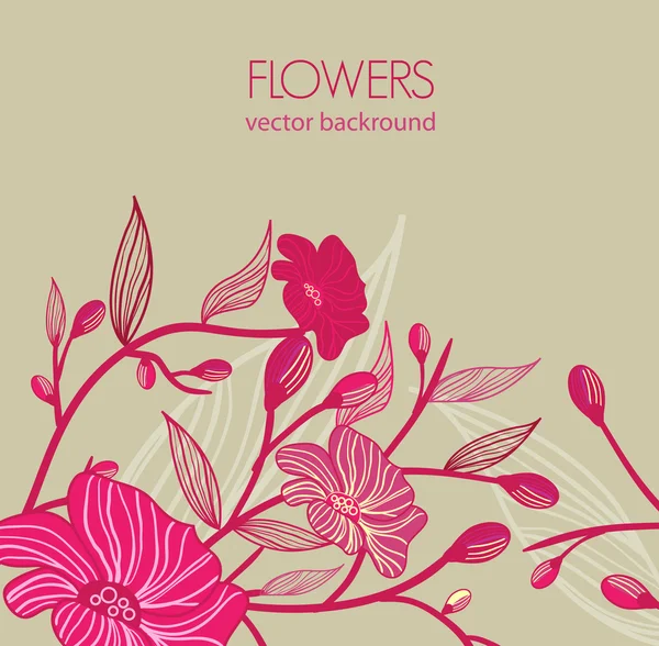 Fondo floral abstracto — Vector de stock