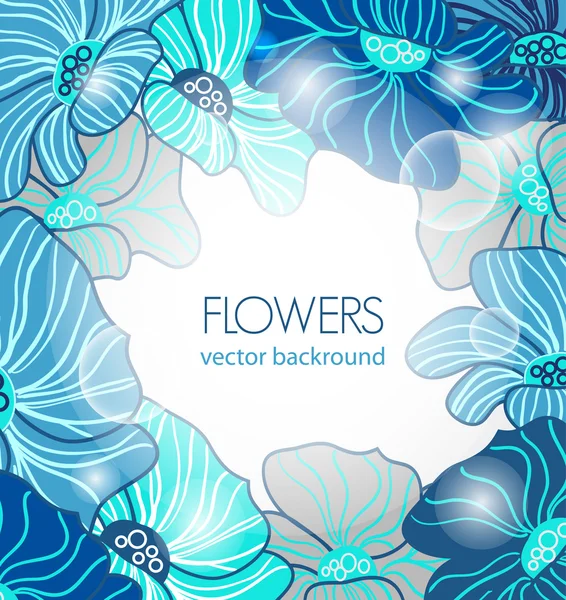 Blauwe bloemen — Stockvector