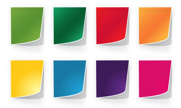 Set de vectores con papeles multicolor — Archivo Imágenes Vectoriales