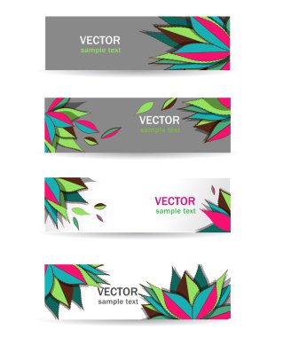 Bright banners clipart