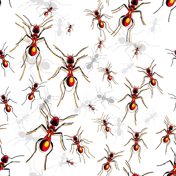 Hormigas rojas — Archivo Imágenes Vectoriales