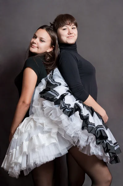 Две балерины в пачке — стоковое фото