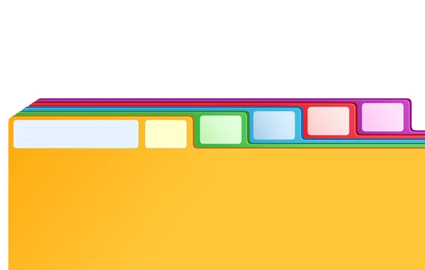 Marcadores de páginas de arquivo multicoloridos do índice do cartão — Vetor de Stock