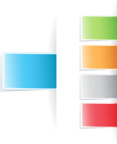 Vector multicolored tag label — Stock Vector