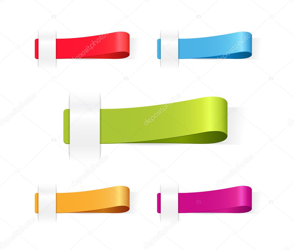 Vector multicolored tag labels