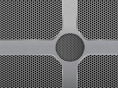 Vector Illustration of dark hexagon metal grill texture clipart