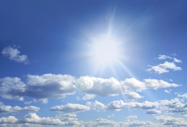 stock image Bright sun and blue sky