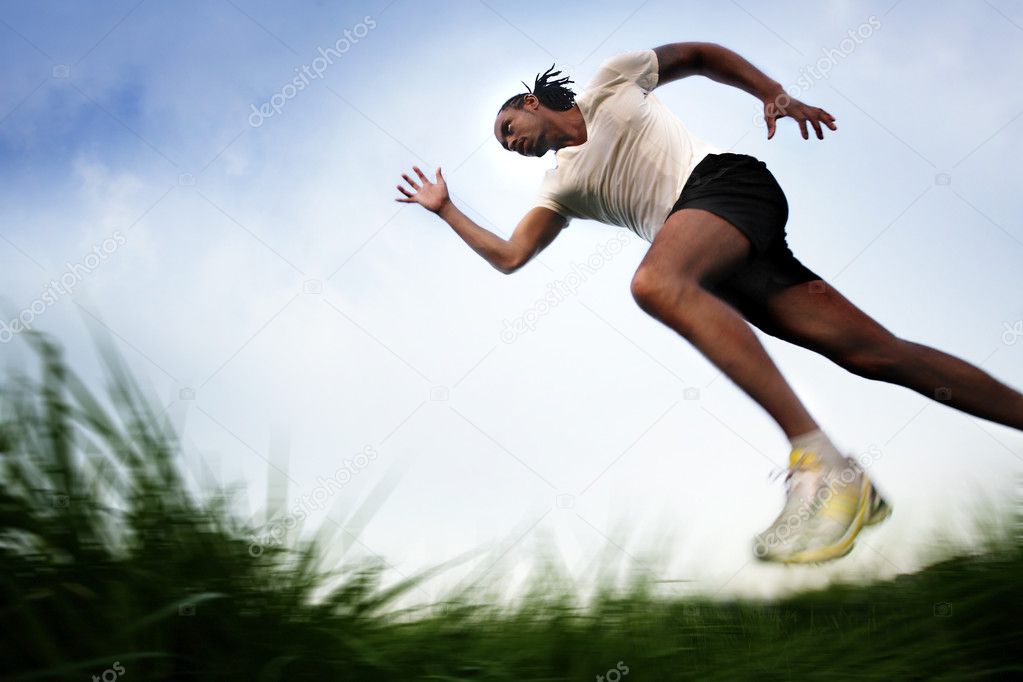 Running across Field