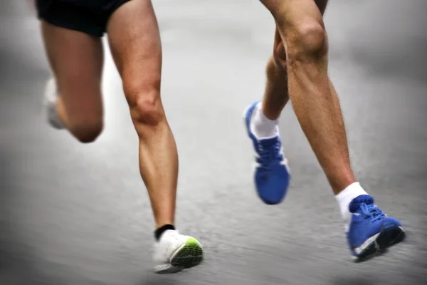 Maratonce - rozmazaný pohyb — Stock fotografie