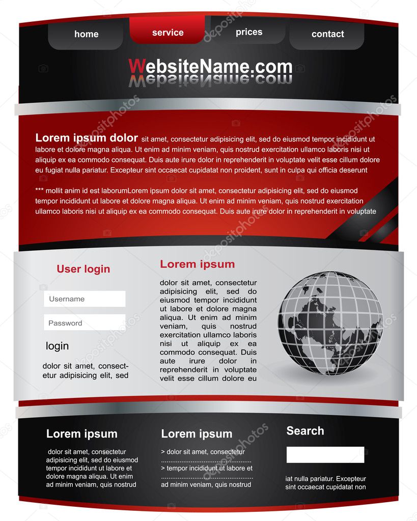 Modern website template - vector